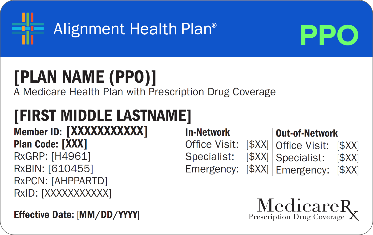 Alignment Health Plan PPO ID Front